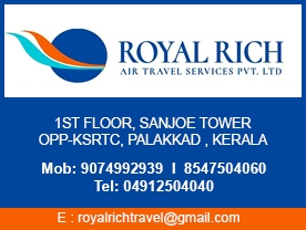 Are you searching for best Travel Agents , Tour Operators ,Manpower Consultancy , HRD Consultancy Manpower Recruitment Agency in Palakkad Kerala ?. Click here to get Royal Rich Air Travel Services Pvt Ltd contact address and phone numbers