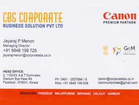 Are you searching for best Photo Copying Machines , Computer Sales And Service, Best Computer Printer Catridges Refilling , LCD Projector , Digital Camera , DSLR , Document Scanners , Inkjet Printer, Digital Multi functional Device , Best Digital Copier Cum Printer A3 Size and EPBX Shop in Palakkad Kerala ?. Click here to get CBS Corporate Business Solution contact address and phone numbers