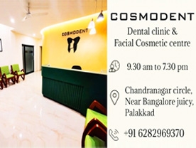 Are you searching for best Doctors Dental Surgeon,Dental Clinic,Clinic in Palakkad Kerala ?. Click here to get Cosmodent Dental Clinic contact address and phone numbers