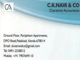 C K NAIR and CO