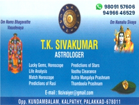 T K SIVAKUMAR ASTROLOGER