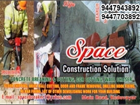 Space concrete cutting technology