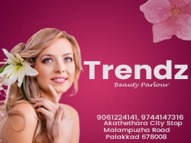 Are you searching for best Beauty Parlours,Beauty Spa and Saloon,Beauty Products and Cosmetic Dealers in Palakkad Kerala ?.
  Click here to get Trendz Beauty Parlour  contact address and phone numbers