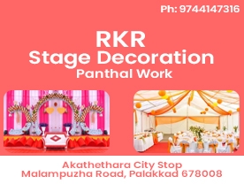 Are you searching for best Decorators ,Panthal Hires in Palakkad Kerala ?.
 Click here to get RKR Stage Decoration and Panthal Workv contact address and phone numbers