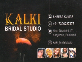 Are you searching for best Beauty Parlours,Beauty Spa and Saloon,Tailoring Shops, Beauty Products and Cosmetic Dealers in Palakkad Kerala ?.
  Click here to get Kalki Bridal Studio address and phone numbers