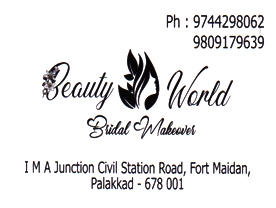 Are you searching for best Beauty Parlours,Beauty Spa and Saloon,Beauty Products and Cosmetic Dealers in Palakkad Kerala ?.
Click here to get Beauty World Bridal Makeover Beauty Parlour contact address and phone numbers