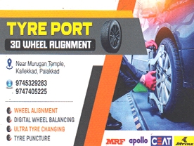 Are you searching for best Tyre and Tube Dealers,Wheel Alignment in Palakkad Kerala ?.
Click here to get Tyre port  3D wheel alignent contact address and phone numbers