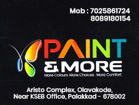 Are you searching for best Paint Dealers, Hardware Shop in Palakkad Kerala ?.
Click here to get Paint and More contact address and phone numbers
