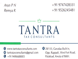 Are you searching for best Tax Practitioners GST , Tax Consultants , Auditors in Palakkad Kerala ?. 
Click here to get Tantra Tax Consultants contact address and phone numbers