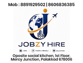 Are you searching for best Travel Agents,Tour Operators,Tourist Vechile Operators,Job Consultancy in Palakkad Kerala ?.
Click here to get Jobzy Hire  contact address and phone numbers