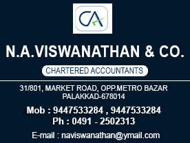 Are You Searching For Chartered Accounatants , Digital Signature , Auditors , Income Tax Consultants Services In Tharakkad Village . BIZKL Is The Best Online Business Directory In Kerala , Palakkad . Add Your Business In BIZKL And Get Leads 
N A Viswanathan and Co Contact Address, Phone Number, Route Map