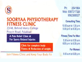 Sooryaa Physiotheraphy Fitness Clinic