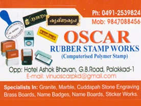 Oscar Rubber Stamp Works - Best Rubber Stamps in Palakkad