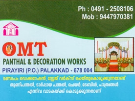 OMT Panthal and Decoration Works  - Best and Top Decorators in Palakkad
