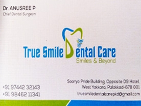Are you searching for best Dental Clinc , Clinic , Doctors Dental Clinic in Palakkad Kerala ?. Click here to get True Smile Dental Care  contact address and phone numbers